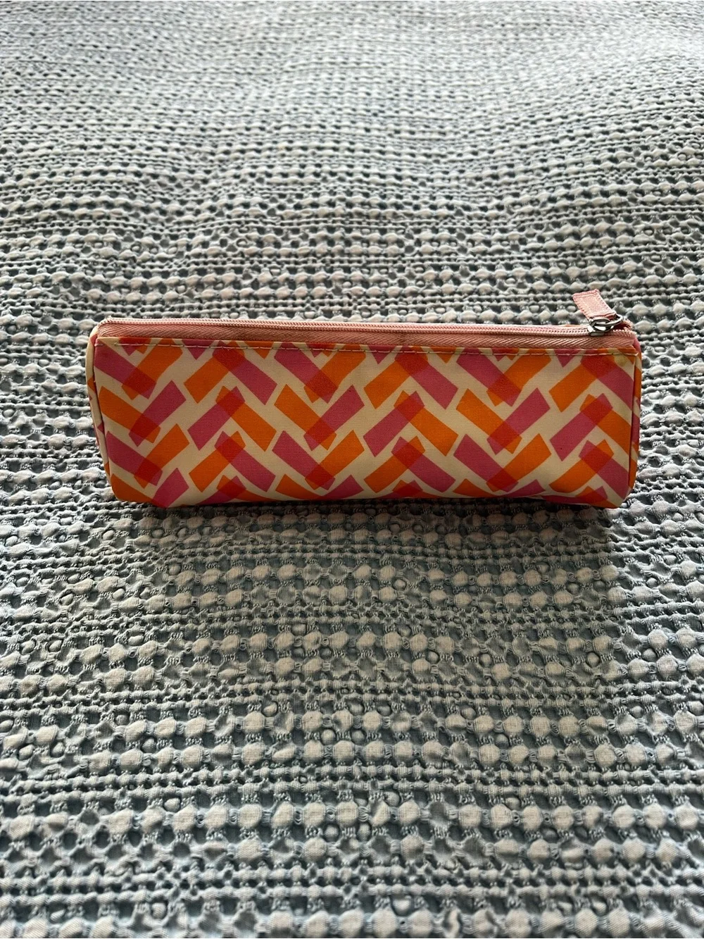 Scout Pink and Orange Chevron Pencil Pouch - Scout